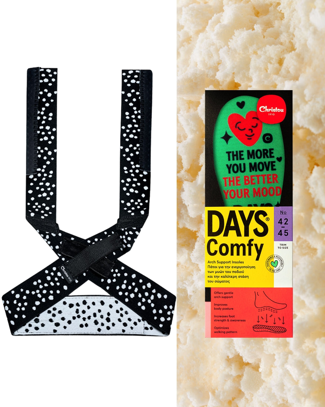 Στάσου Καλύτερα, Περπάτα Καλύτερα : 1 ιμάντας πλάτης + 1 ανατομικός πάτος Days Comfy