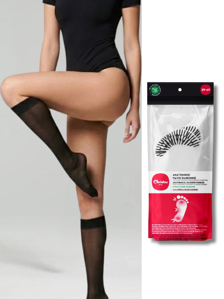 Η ΛΥΣΗ ΣΤΗΝ ΟΡΘΟΣΤΑΣΙΑ: ΓΥΝΑΙΚΕΙΕΣ ΚΑΛΤΣΕΣ ΣΥΜΠΙΕΣΗΣ & ΑΝΑΤΟΜΙΚΟΙ ΠΑΤΟΙ ΣΙΛΙΚΟΝΗΣ