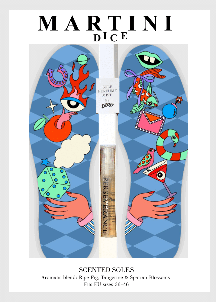 Martini Dice Αρωματικός Πάτος μπλέ χρώμα συσκευασία