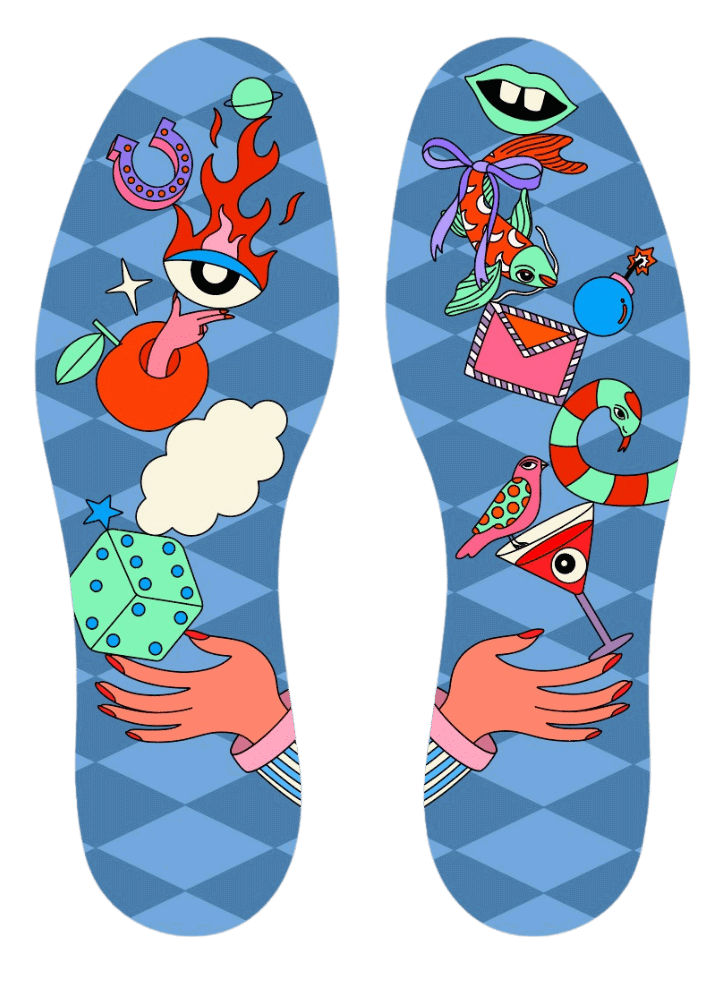 Martini Dice Αρωματικός Πάτος μπλέ χρώμα