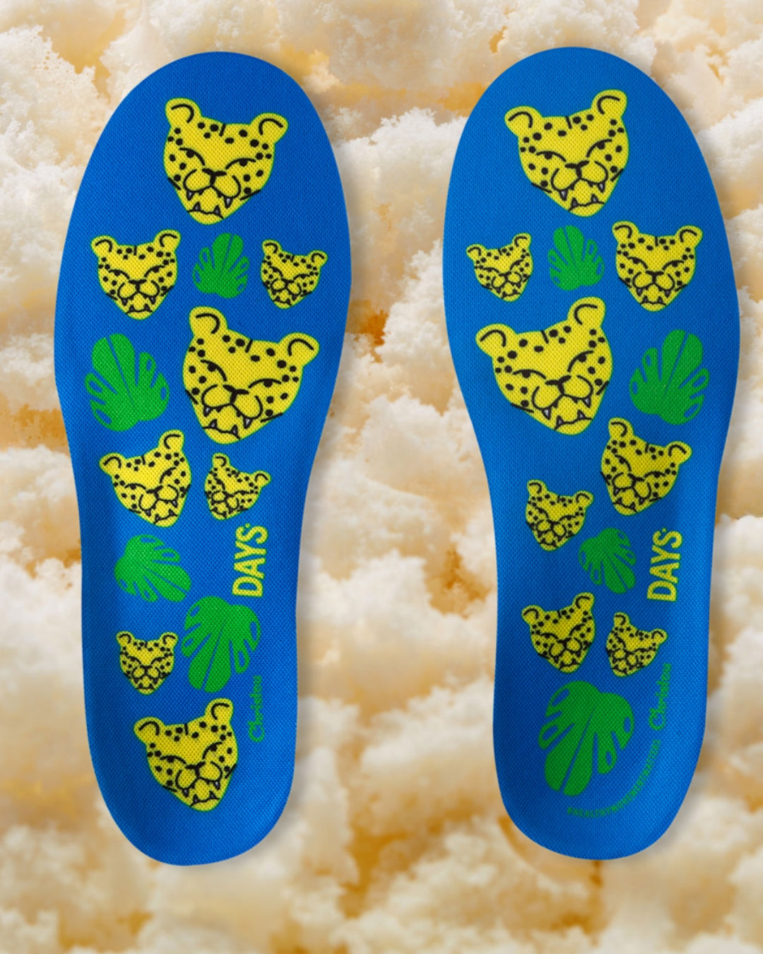 Ανατομικοί Πάτοι για παιδιά , με σχέδια cheetah , χρώμα μπλέ