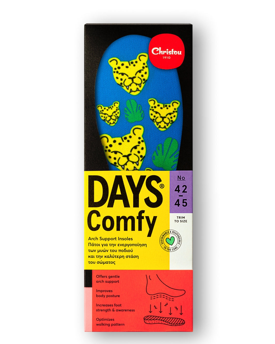 Ανατομικοί Πάτοι για παιδιά , με σχέδια cheetah , χρώμα μπλέ