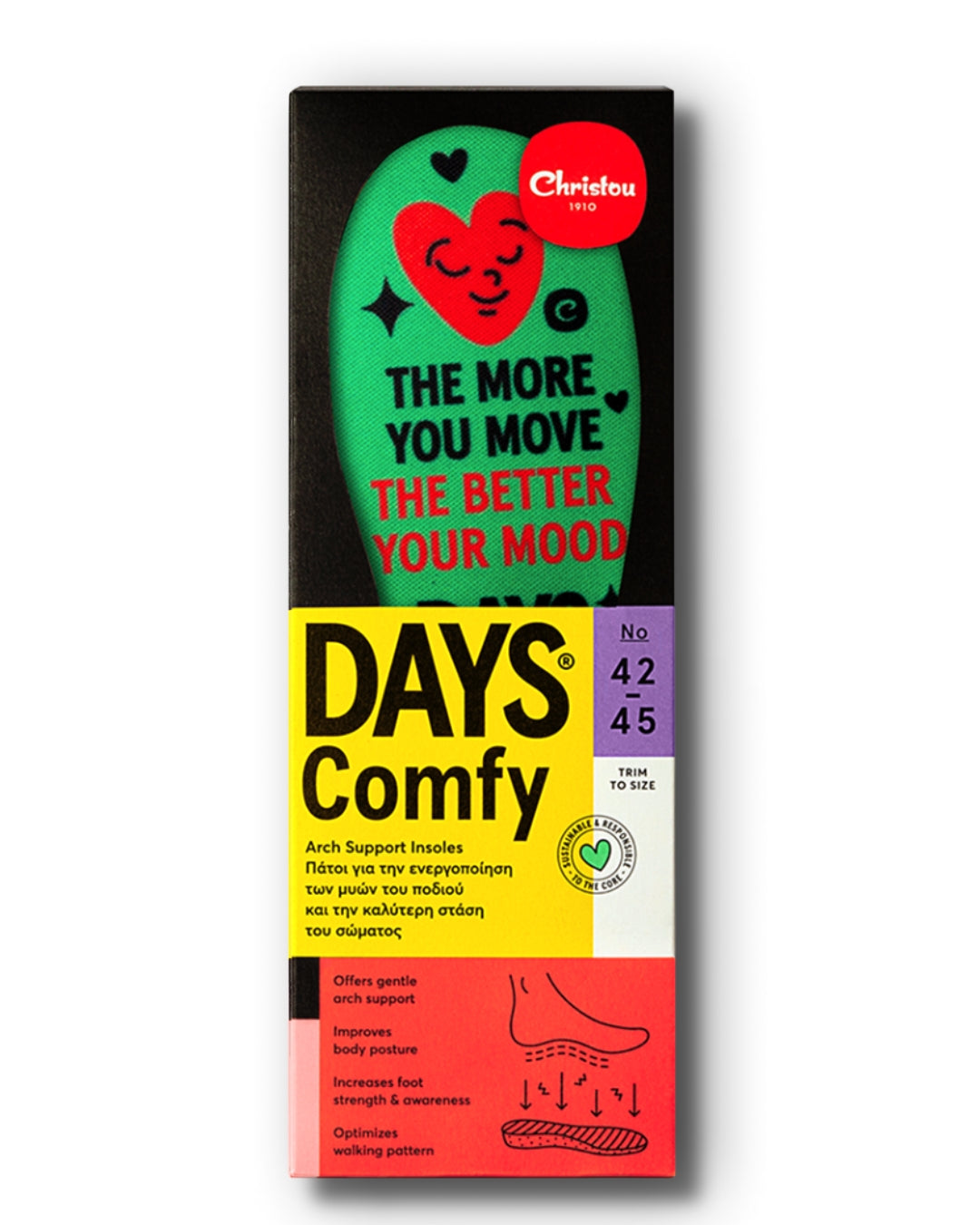 Ανατομικοί Πάτοι για Παιδιά Move Your Mood Comfy Green , με σχέδια .