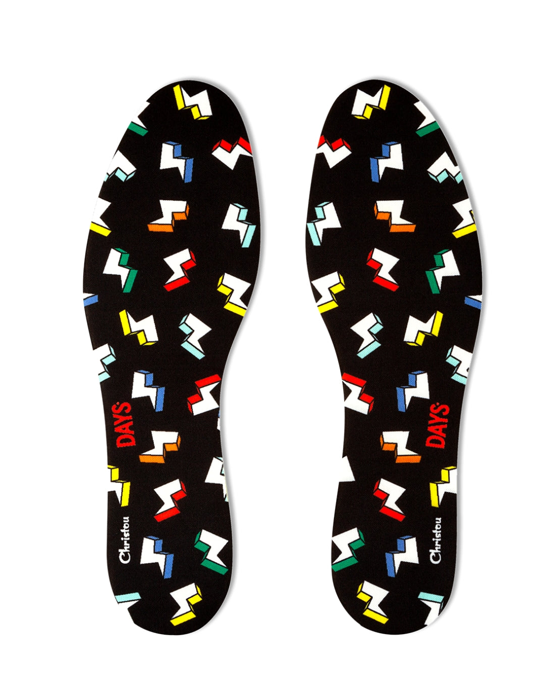 Αρωματικοί Πάτοι Παπουτσιών με σχεδιο κεραυνούς, μαύρο χρώμα