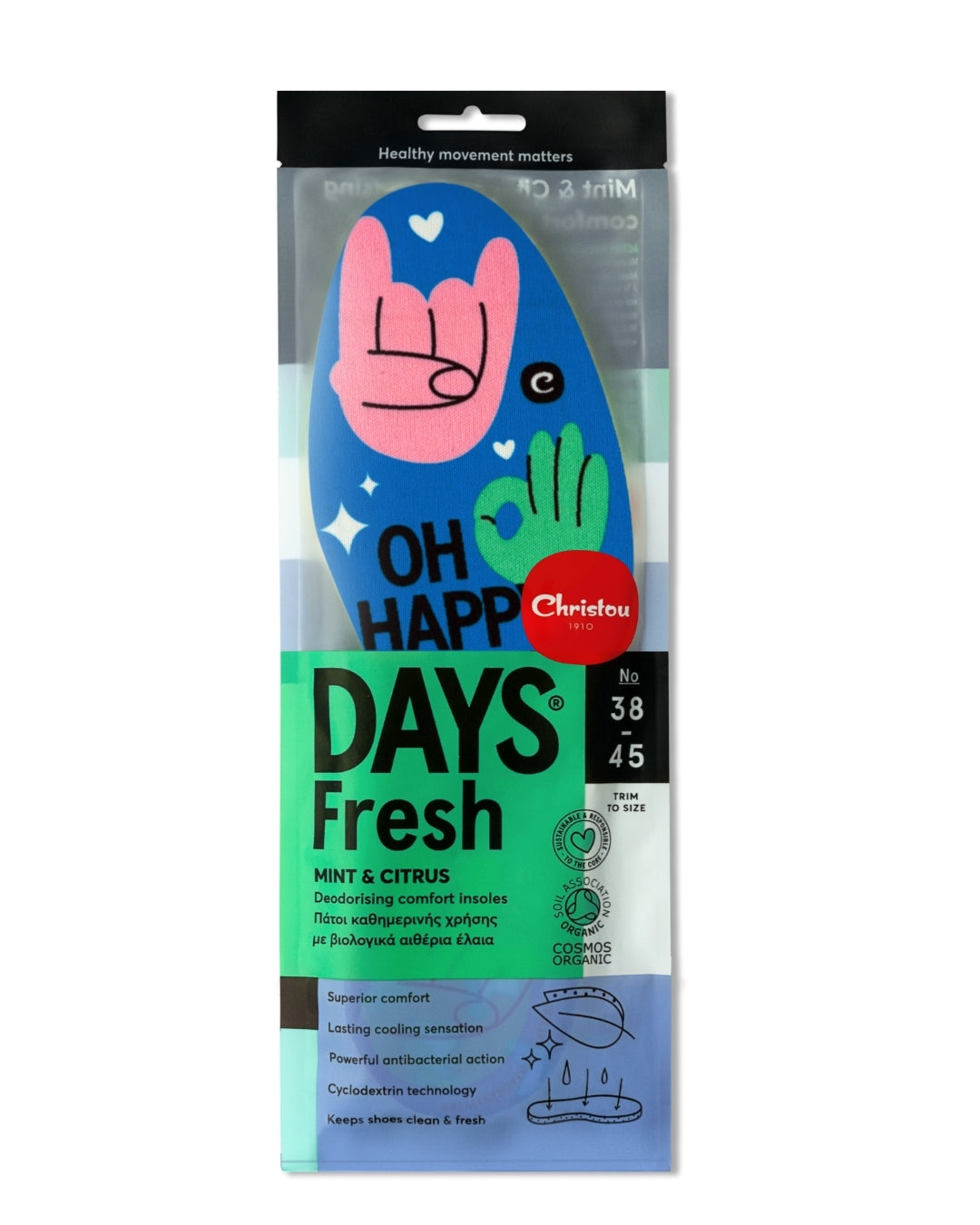 Αρωματικοί Πάτοι παπουτσιών με σχέδια, μπλέ χρώμα