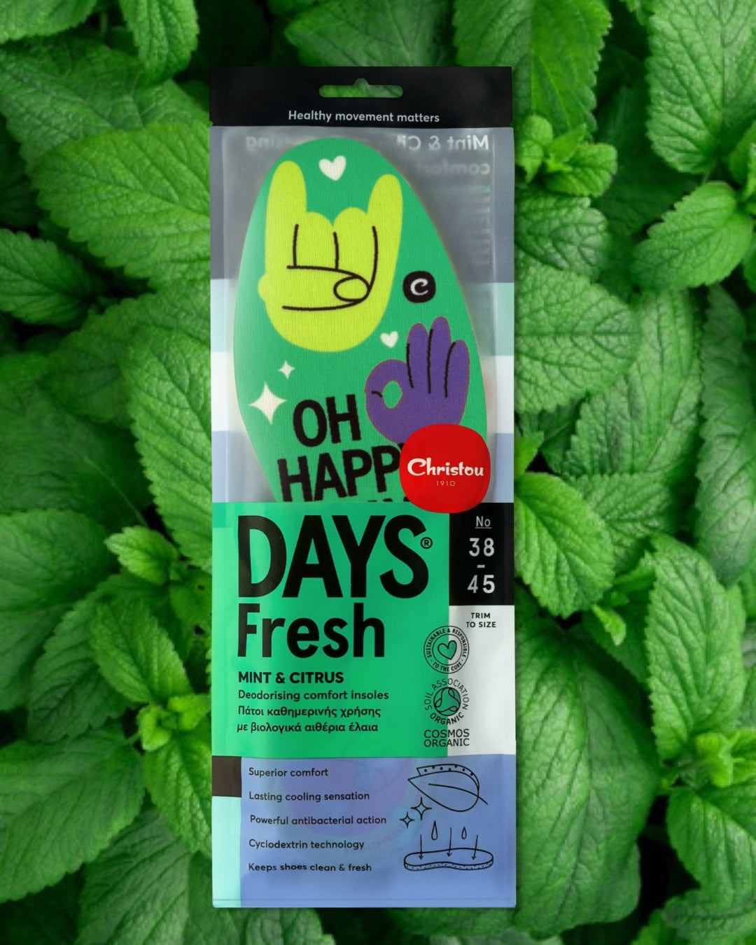 Αρωματικοί Πάτοι παπουτσιών με σχέδια, πράσινο χρώμα