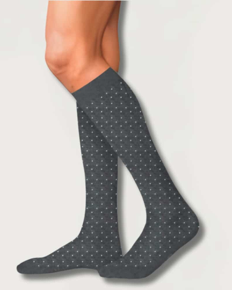 Ανδρικές Κάλτσες Τεχνολογίες Συμπίεσης swiss dots γκρι χρώμα