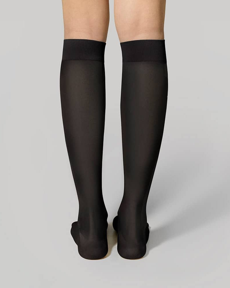 Γυναικείες Κάλτσες Τεχνολογίας Συμπίεσης 140 DEN μαύρο χρώμα πίσω όψη