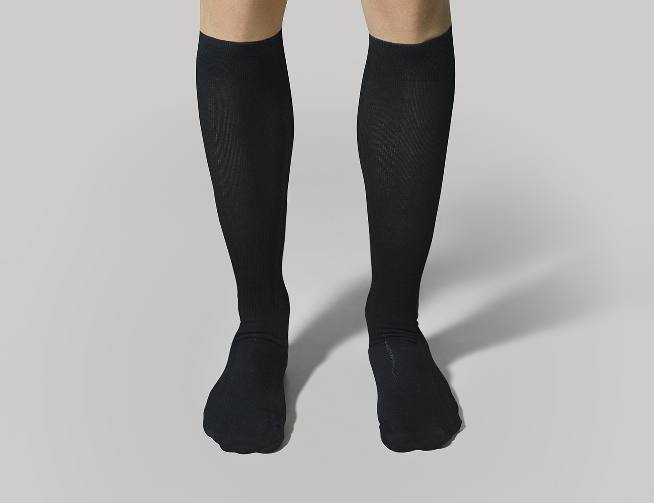 Graduated Compression Knee-High Cotton Socks for Men