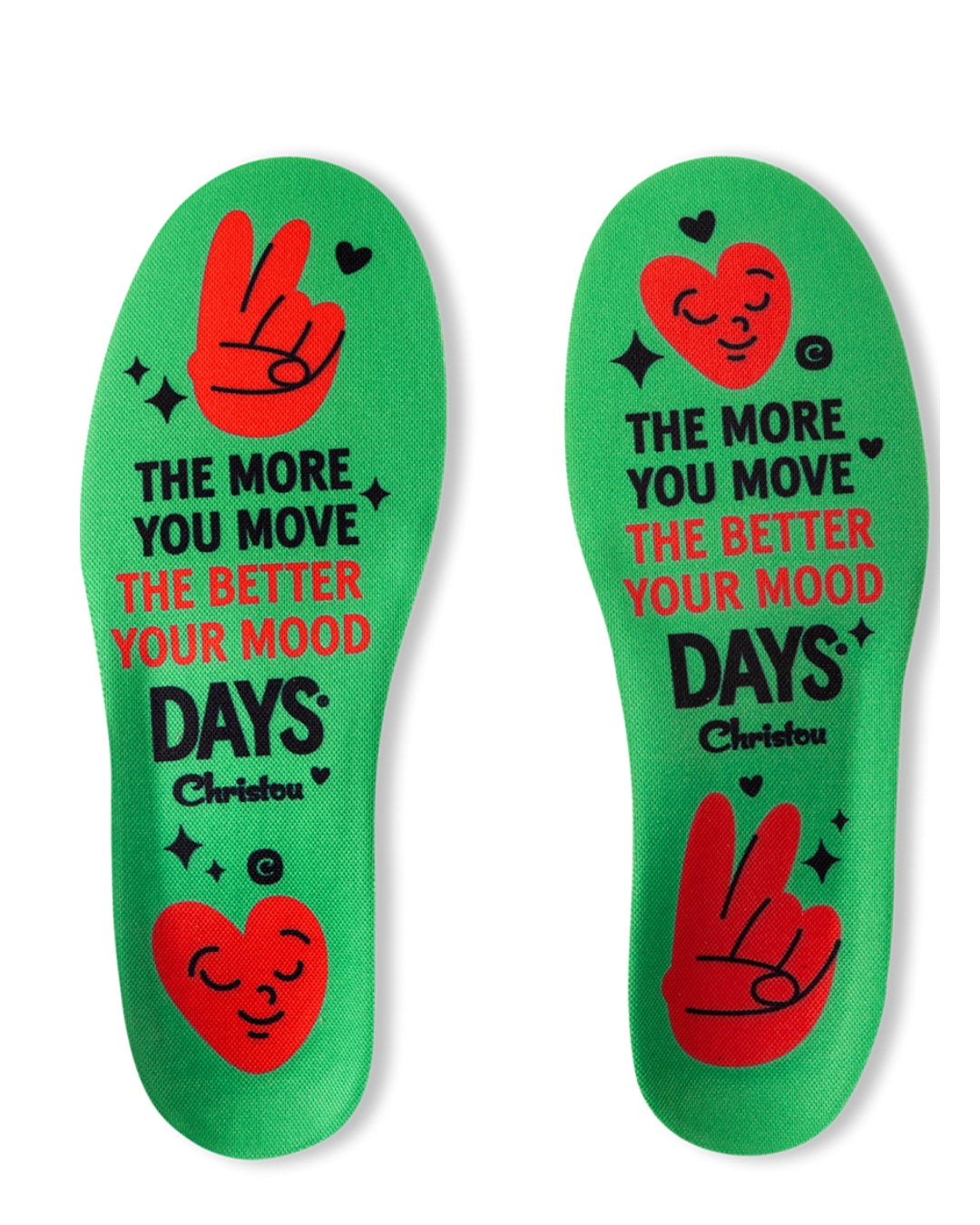 Ανατομικοί Πάτοι για Παιδιά Move Your Mood Comfy Green , με σχέδια.